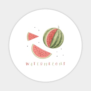 Watermelons Watercolour Logo Magnet